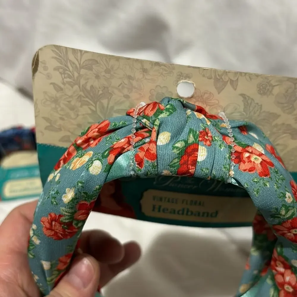 Pioneer woman floral headbands blue rose teal floral NWT perfect new condition